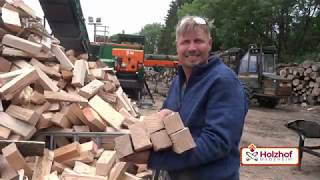 Die wohl größte mobile Brennholzproduktionsanlage in Schleswig Holstein