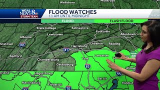 Pennsylvania forecast: Another flash flood watch today for parts of the Susquehanna Valley