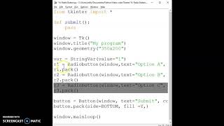 15. Tkinter: Radio buttons