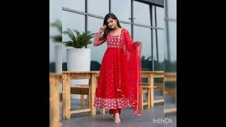 Beautiful red dress idea for girls / women ll red colour salwar kameez idea ll