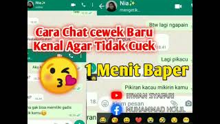 CARA CHAT CEWEK BARU KENAL AGAR TIDAK CUEK || 1 MENIT BAPER