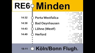 [National Express/RRX] Ansagen RE6 Minden (Westf) - Köln/Bonn Flughafen