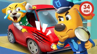 Someone Hit My Car | Safety Cartoon | Car Safety Tips | Kids Cartoon | Sheriff Labrador