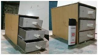 DIY cara Membuat lemari mini dari barang bekas