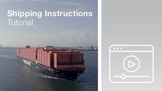 How To Submit Shipping Instructions Online | Hapag-Lloyd