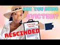 “This is how you stop your eviction process!!  RESCISSION 🛑