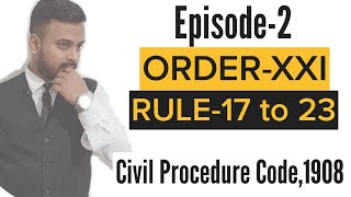 Order 21 CPC | Rule 17 to 23 | Execution Of Decrees & Orders |