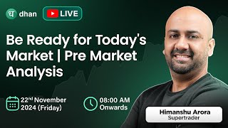 Be Ready for Today's Market | Pre Market Analysis: Live Market Webinar 🚨