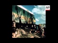 SYND 11 4 79 AFTERMATH OF RAILWAY EXPLOSION, COPPER TRAIN DERAILED