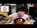 용사 페이스북보고 만든 주먹밥 떡볶이 먹방입니다 rice ball tteogbokki