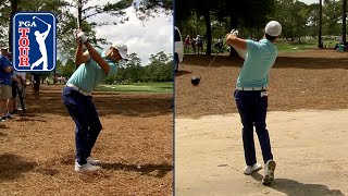 Driver off the dirt sets up improbable birdie for Wesley Bryan at Wells Fargo in 2019