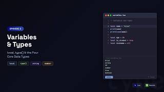 Learn Lua in Neovim: Variables and Types — local, type() & Nil | Episode 2
