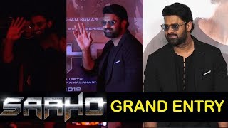 Prabhas Grand Entry With Shradhha Kapoor At Saaho Trailer review Launch
