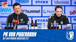 „Wir treffen auf eine gut eingespielte Mannschaft.﻿“ | PK vor dem Heimspiel gegen den SC Paderborn