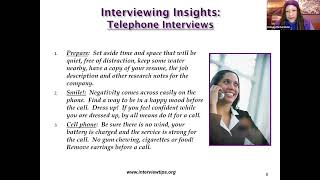 Interviewing Insights Webinar | Career Services | CUNY SPS