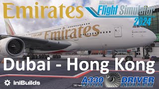 Emirates A380 | Dubai - Hong Kong | Fly By Wire A380 in Flight Simulator 2024 | Real Airbus Pilot