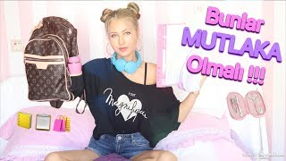OKULA DÖNÜŞ 2018: OKUL ÇANTAMDA NE VAR ?🎒(back to school) -Elif AY