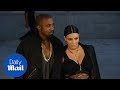 Kim and Kanye pose in all-black at Givenchy Spring 2016 show - Daily Mail