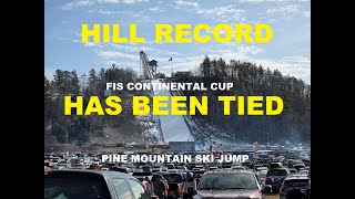 Record Tied At Pine Mountain FIS Continental Cup Ski Jumping! #skijumping #pinemountain #skijump