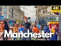 Walk in Manchester 😍 - Piccadilly Gardens - 4K.