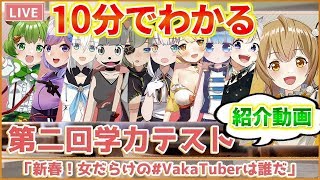 【10分でわかる】第2回学力テスト「新春！女だらけの #VakaTuberは誰だ 」まとめ【因幡はねる / あにまーれ】