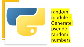 43 - random module - Generate pseudo-random numbers | Python by examples | #python