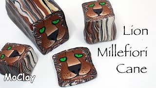 How to make a millefiori cane Lion - Polymer clay tutorial