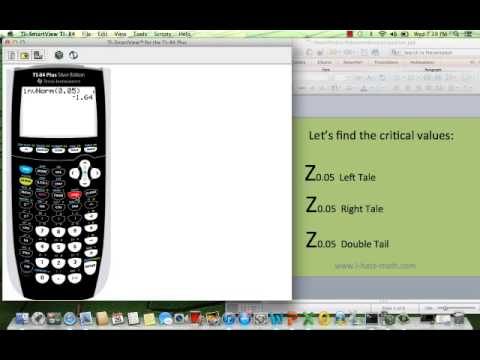 How to find the Z critical values in the calculator ti-84 How to find the Z critical values in the calculator ti-84