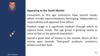 Consumer Behaviour Unit 5 Session 3
