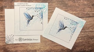 Stylish Hummingbird card by Jo Rice #laviniastamps #cardmakingvideo