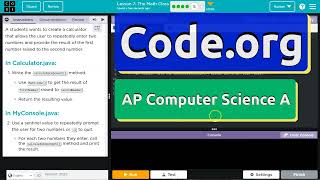 Code.org Lesson 7.5 The Math Class | Tutorial with Answers | Unit 4 Computer Science A