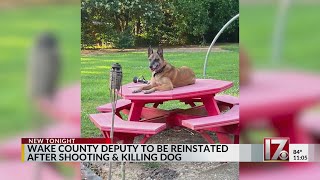 Wake County Deputy reinstated after shooting dog, family outraged