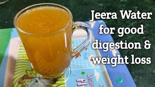 Jeera Water/Cumin Water for Good digestion \u0026 Weight loss Jeera Nimbu Pani|Cumin Water Recipe #shorts