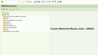 How to create a material master data in SAP MM
