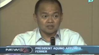 President Aquino appoints Ferrer