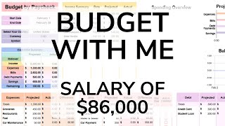 Budget With Me | $86K Salary Monthly Budget Breakdown