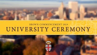 Brown University Ceremony 2019