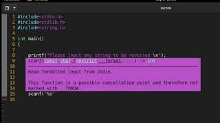 C Programming: Reversing String inputs ( w/ malloc & pointers) via VIM / GNU SCREEN