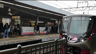 【京王線】朝に京王ライナー！通過のため一時停車 明大前