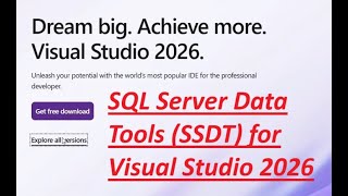 How to install SQL Server Data Tools (SSDT) for Visual Studio 2026