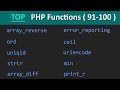 TOP 100 PHP Functions ( 91 - 100 ) | Learn PHP