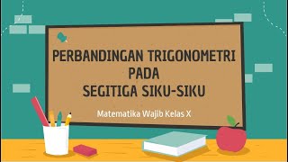 Perbandingan Trigonometri pada Segitiga Siku