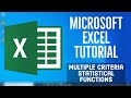 Microsoft Excel Tutorial - Multiple Criteria Statistical Functions in Excel