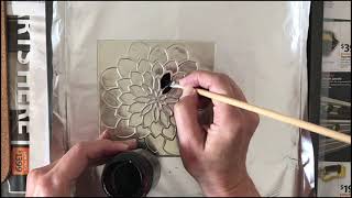 Metal Embossing Colour Techniques: How to use glass paint on pewter and metal embossing projects