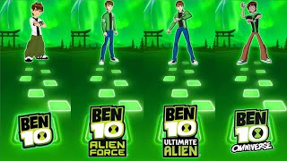 Ben 10 vs Ben 10 Alien Force vs Ben 10 Ultimate Alien vs Ben 10 Omniverse - Tiles Hop EDM Rush