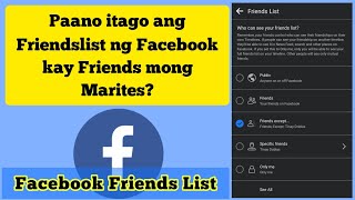 Paano itago kay Friends mong Marites ang mga Friends mo sa Facebook?