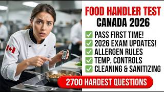 2026 Canada Food Handler Practice Test | 180 Full Exam Questions & Answers for Certification