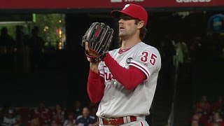 PHI@STL: Hamels fans nine over seven solid innings