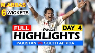 FULL HIGHLIGHTS | PAKISTAN VS SOUTH AFRICA 1ST TEST MATCH DAY 4 FULL HIGHLIGHTS | PAK VS SA 1ST TEST