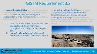 Tailings Dewatering Technologies